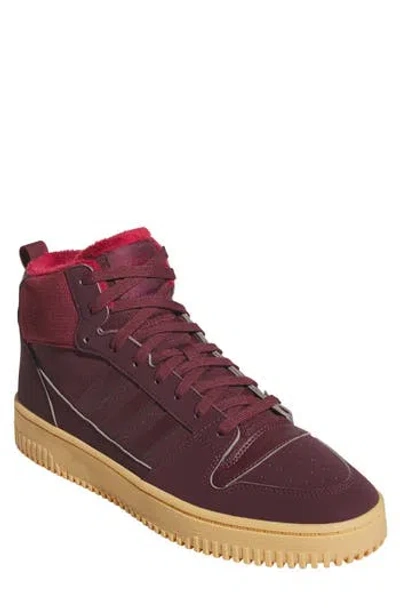 Adidas Originals Adidas Break Start Winterized Basketball Sneaker In Burgundy