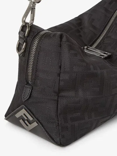 Fendi Men Lui Nylon Messenger Bag In Black