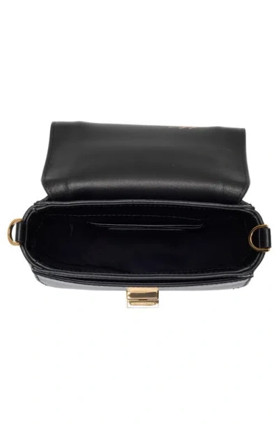 Karl Lagerfeld Paris Ivette Quilted Leather Crossbody In Black