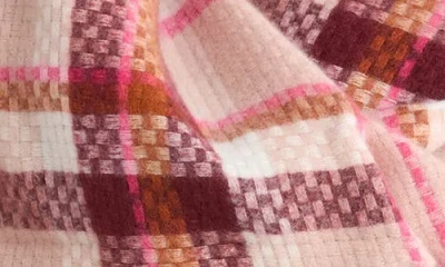 Vince Camuto Basketweave Fringe Scarf In Red