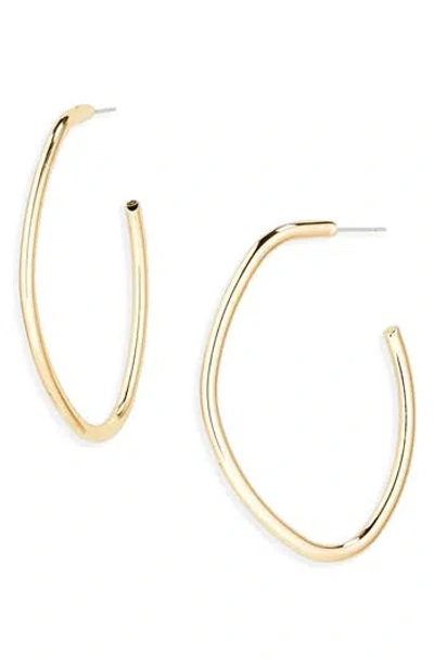 Panacea Oval Hoop Earrings In Gold
