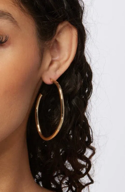 Panacea Oval Hoop Earrings In Gold
