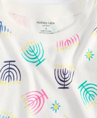 Holiday Lane Kids 5-14 Multi Menorah Snug-fit Pajama Set, Macy's Exclusive In Multi