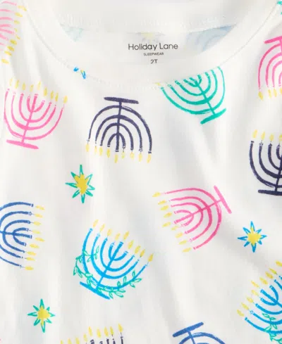 Holiday Lane Toddler 12m-4t Multi Menorah Snug-fit Pajama Set, Macy's Exclusive In Multi