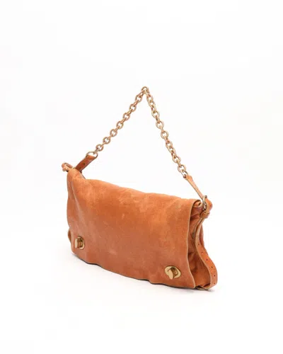 Miu Miu Chain Shoulder Bag In Orange