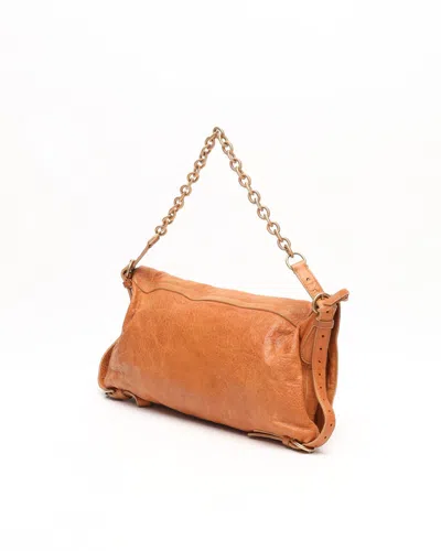 Miu Miu Chain Shoulder Bag In Orange