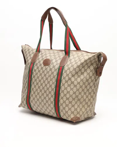 Gucci Gg Web Weekend Bag In Multi