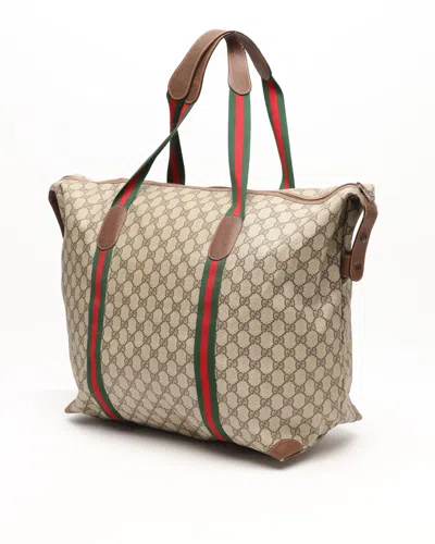Gucci Gg Web Weekend Bag In Multi