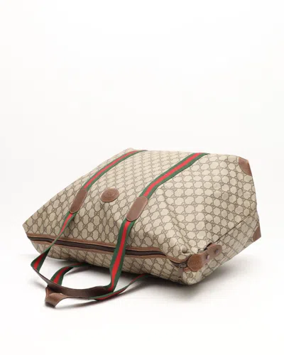 Gucci Gg Web Weekend Bag In Multi
