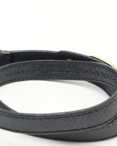 Balenciaga City Triple Bracelet In Black