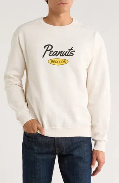 The Forecast Agency Peanuts Records Graphic Pullover In White