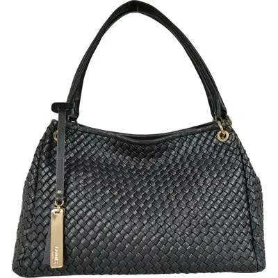 Lodis Audrey Woven Shoulder Bag In Black