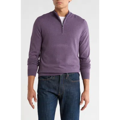 Robert Barakett Daniel Half Zip Pullover Sweater In Purple