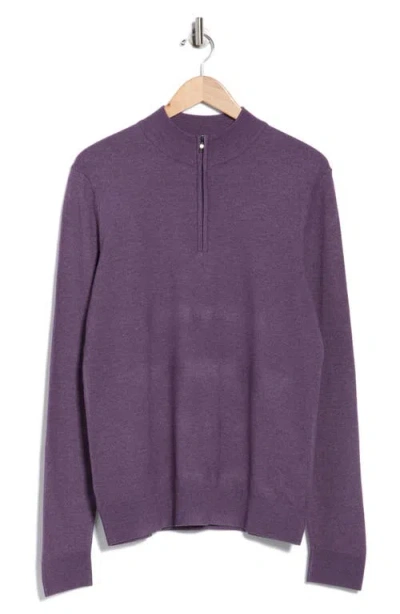 Robert Barakett Daniel Half Zip Pullover Sweater In Purple