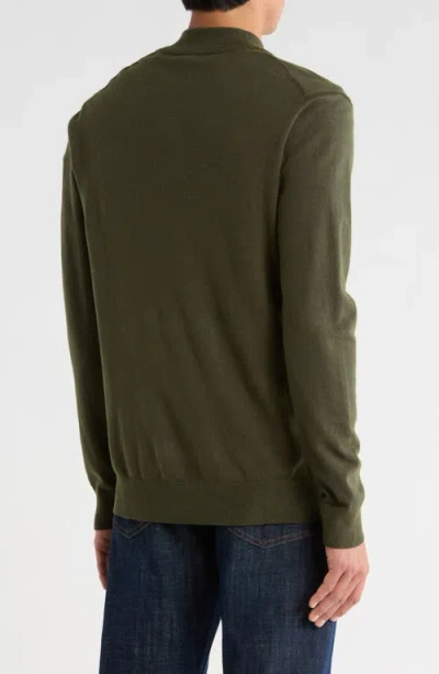 Robert Barakett Daniel Half Zip Pullover Sweater In Green