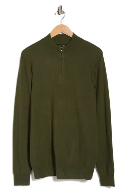 Robert Barakett Daniel Half Zip Pullover Sweater In Green