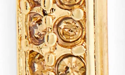 Kurt Geiger London Pavé Crystal Oval Hoop Earrings In Gold