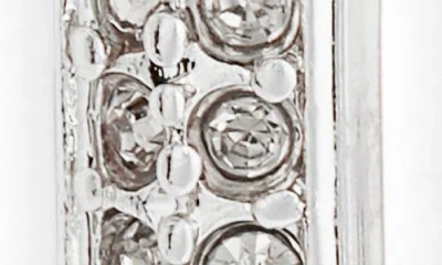 Kurt Geiger London Pavé Crystal Oval Hoop Earrings In Silver