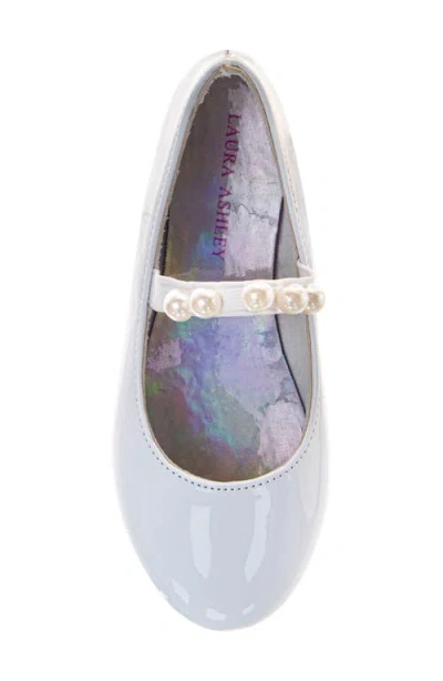 Laura Ashley Kids' Faux Pearl Flat In Gray