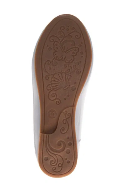 Laura Ashley Kids' Faux Pearl Flat In Gray