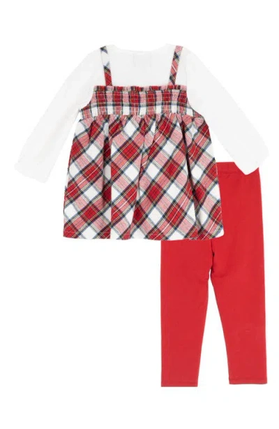 Rare Editions Kids' Layered Dress & Leggings Set In Multi