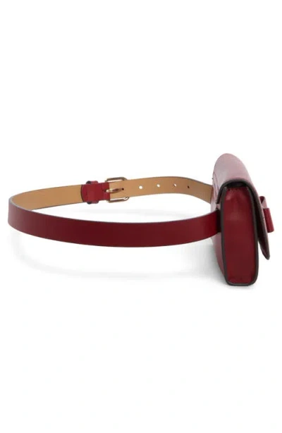 Kate Spade New York Leather Belt Bag In Burgundy
