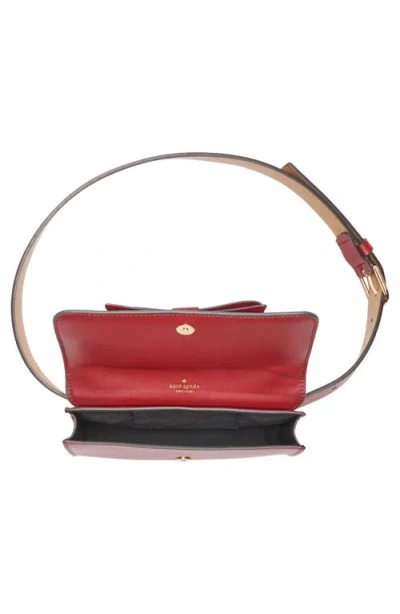 Kate Spade New York Leather Belt Bag In Burgundy
