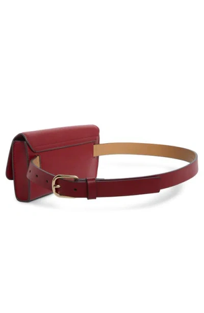Kate Spade New York Leather Belt Bag In Burgundy