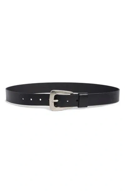 Allsaints Casual Leather Belt In Black