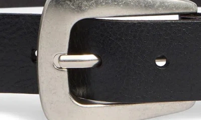 Allsaints Casual Leather Belt In Black