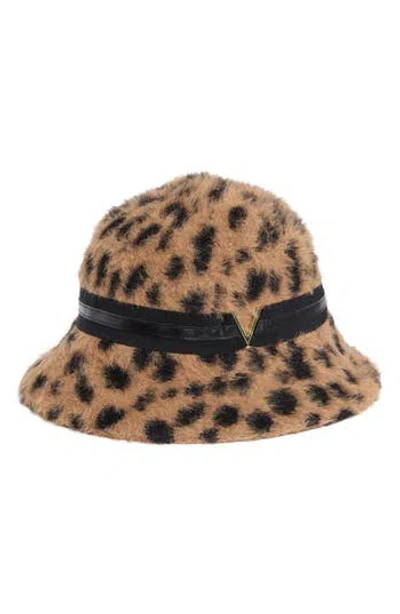 Vince Camuto Fuzzy Cloche Hat In Brown
