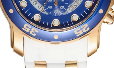 Invicta Pro Diver Silicone Strap Chronograph Watch, 48mm In Gold