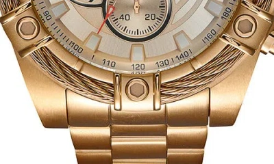 Invicta Bolt Chronograph Bracelet Strap Watch, 52mm In Gold