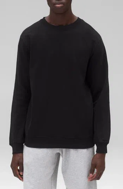Reigning Champ Slim Fit Cotton French Terry Crewneck Sweatshirt In Black
