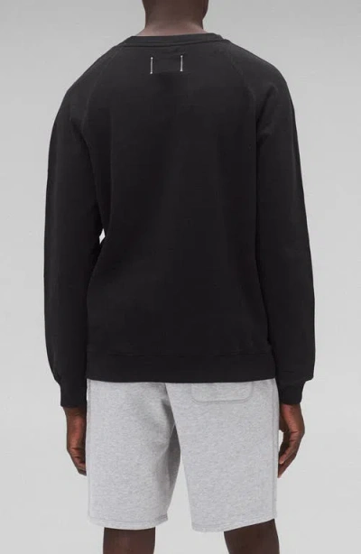 Reigning Champ Slim Fit Cotton French Terry Crewneck Sweatshirt In Black