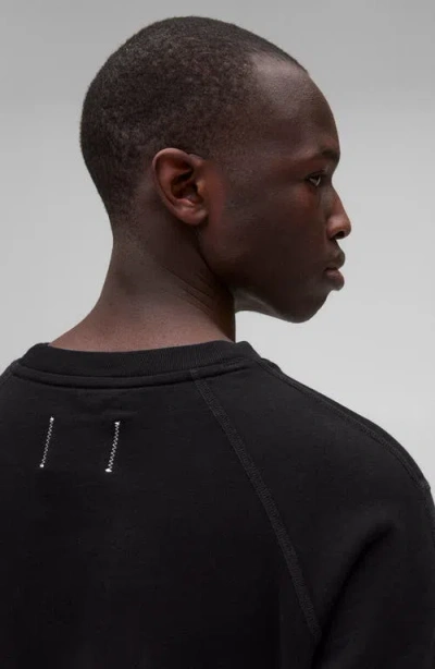 Reigning Champ Slim Fit Cotton French Terry Crewneck Sweatshirt In Black