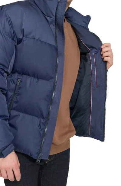 Tommy Hilfiger Matte Water Resistant Puffer Jacket In Blue