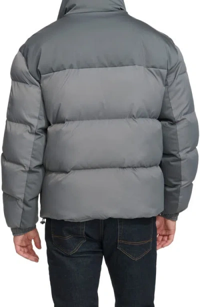 Tommy Hilfiger Matte Water Resistant Puffer Jacket In Gray