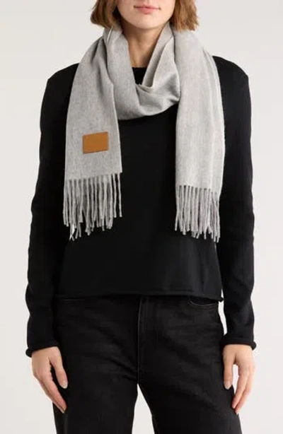 Vince Wool & Cashmere Fringe Scarf In Gray