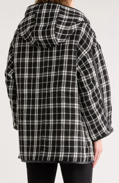 Maje Reversible Hooded Jacket In Black