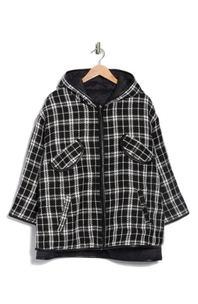 Maje Reversible Hooded Jacket In Black