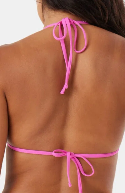 Roxy Classic Triangle Bikini Top In Pink
