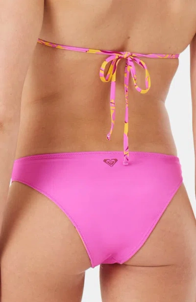 Roxy Island Time Reversible Bikini Bottoms In Pink