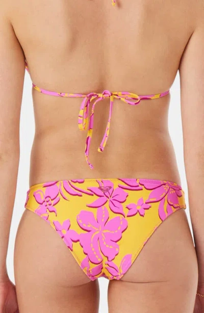 Roxy Island Time Reversible Bikini Bottoms In Pink