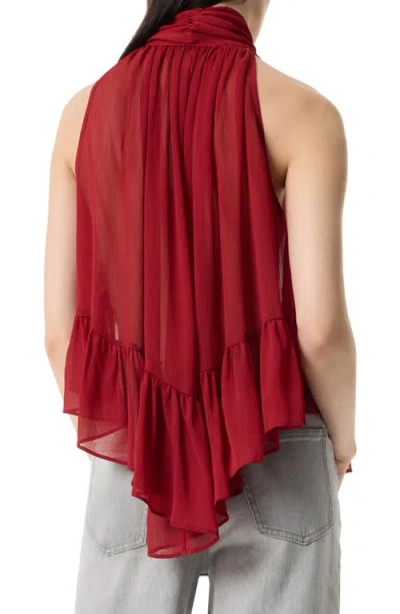 Robert Rodriguez Kellie Volume Halter Top In Red