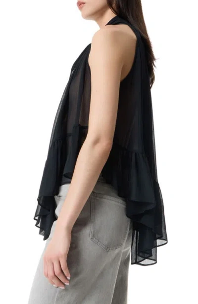 Robert Rodriguez Kellie Volume Halter Top In Black