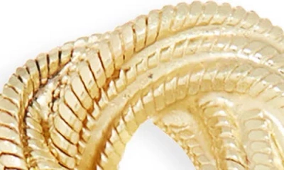 Cara Twisted Knot Tassle Drop Earrings In Gold