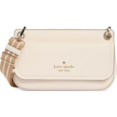 Kate Spade New York Small Flap Crossbody Bag And Pouch In Neutral