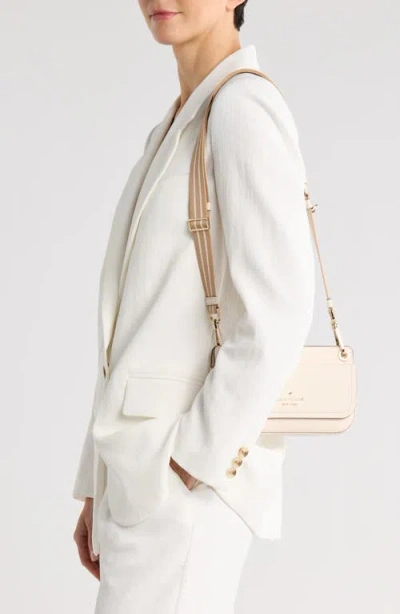 Kate Spade New York Small Flap Crossbody Bag And Pouch In Neutral