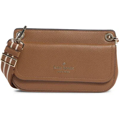 Kate Spade New York Small Flap Crossbody Bag And Pouch In Brown